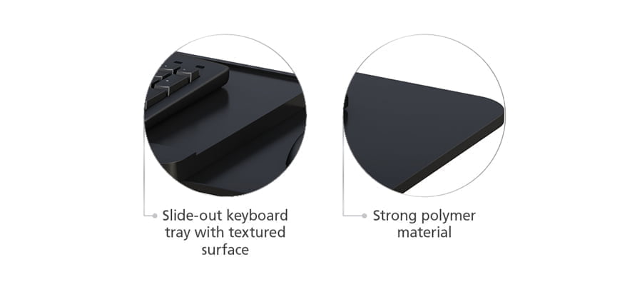 Ergonomic Computer Keyboard and Mouse Tray practical features