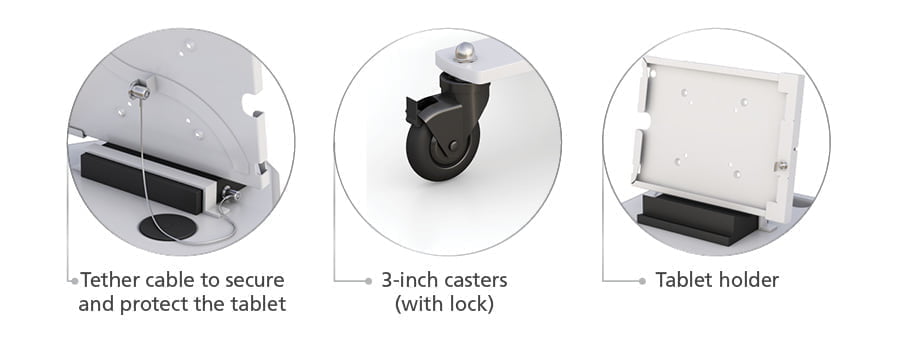 Tablet Stand on Wheels Specs