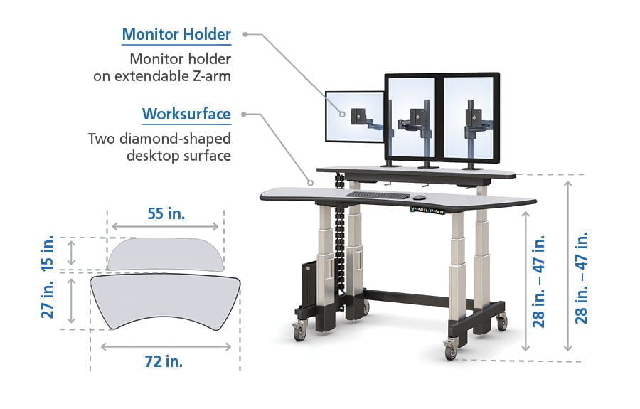 Height Adjustable Stand Up Desk Features