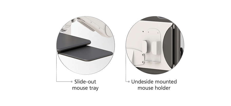 Ergonomic Keyboard Arm and Tray Wall Mount Practical Features