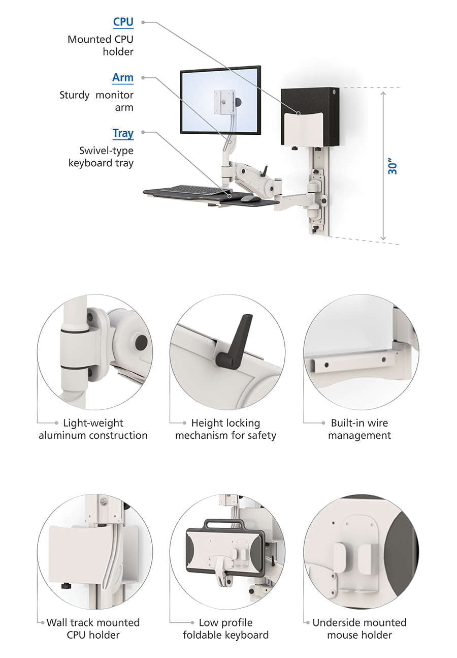 Wall Monitor Arm Mount design specifications