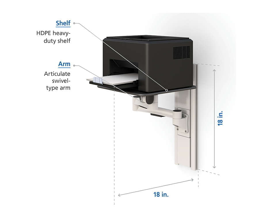 Wall Mounted Computer Holder Arm