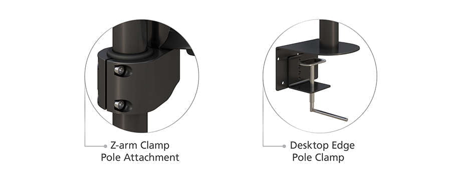 Dual Monitor Arm Stand Additional Features