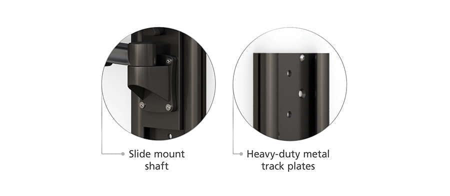 2 Monitor Arm Vertical Wall Mount More Features