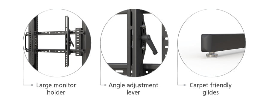 Double Monitor Floor Stand More Features
