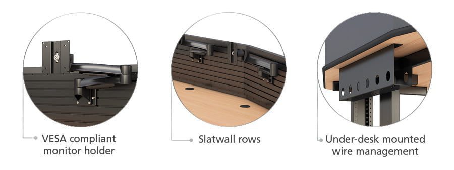 Computer Desk Slat Wall Panel Accessories