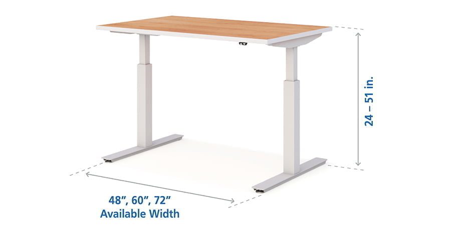 48" Height Adjustable Desk with one touch electronic controls