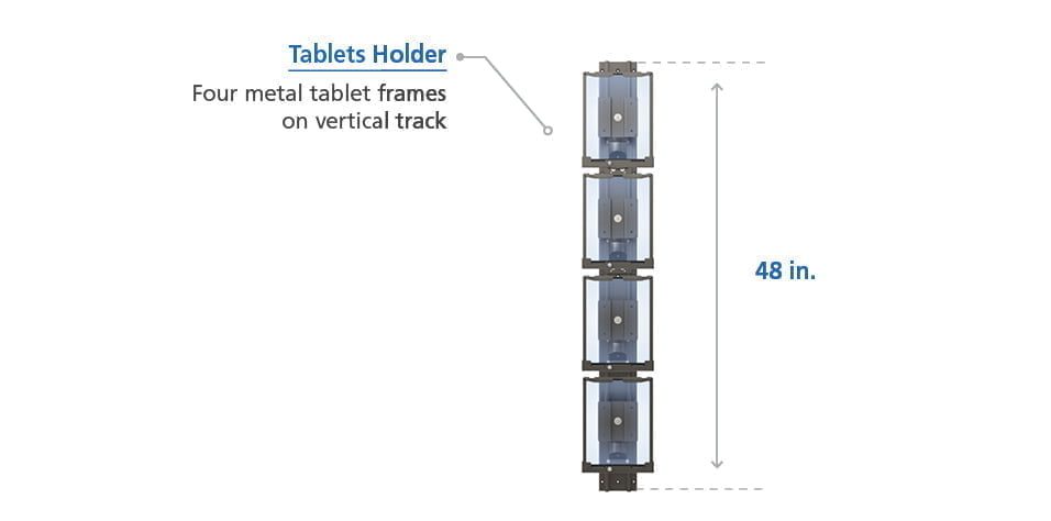 4 Tablet Holder Arm Wall Mount Bracket details