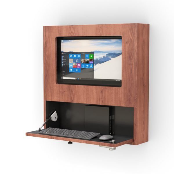 Wall Mounted Lockable Computer Workstation