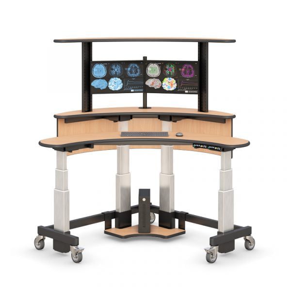 Dual-Tier Adjustable Computer Workstation Desk