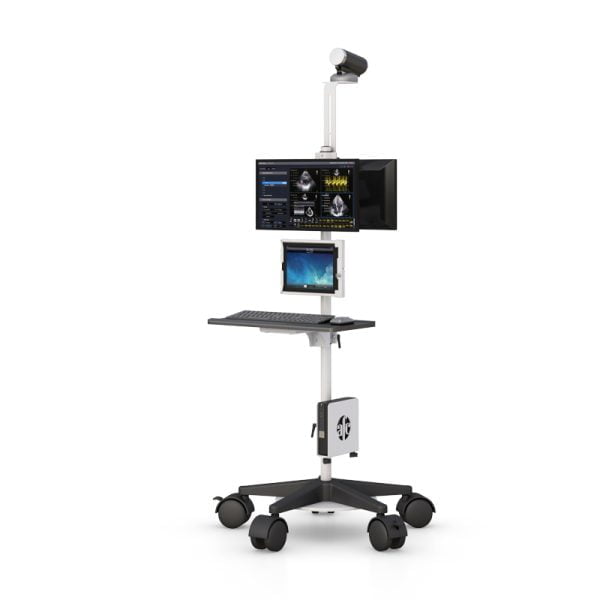Mobile Medical Tablet Cart with Keyboard