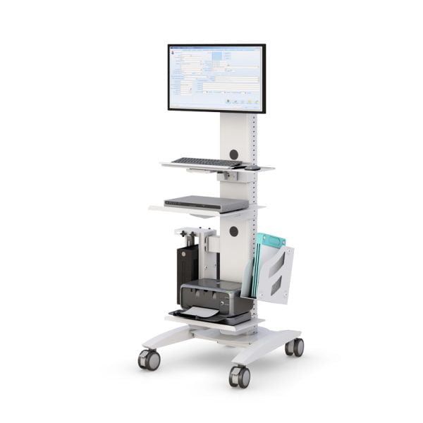 Ergonomic Rolling Computer Stand on Wheels