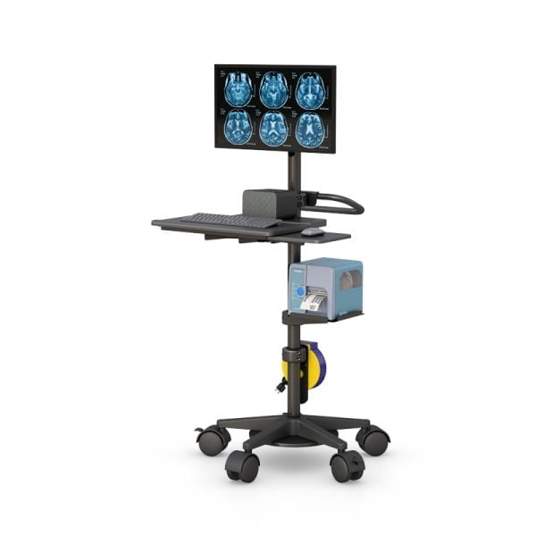 Pole Mount Medical Computer Cart