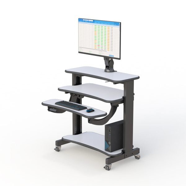 Bi- Level Medical Desk with Monitor Arm