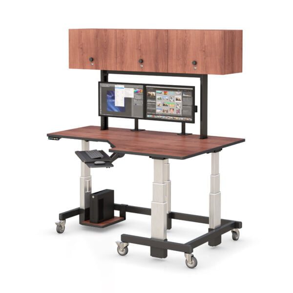 Standing Desk with Cabinets
