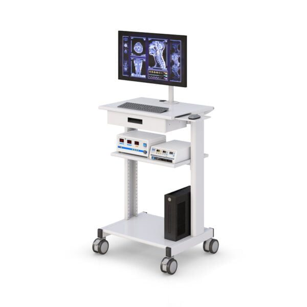 Ergonomic Medical Computer Cart