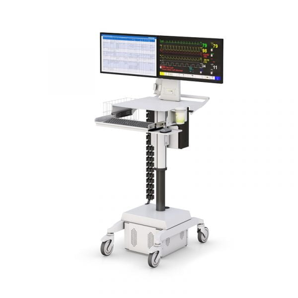 Adjustable Telemedicine Computer Cart