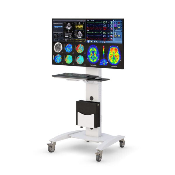 AFC's Adjustable Rolling Monitor and Keyboard Stand for Healthcare