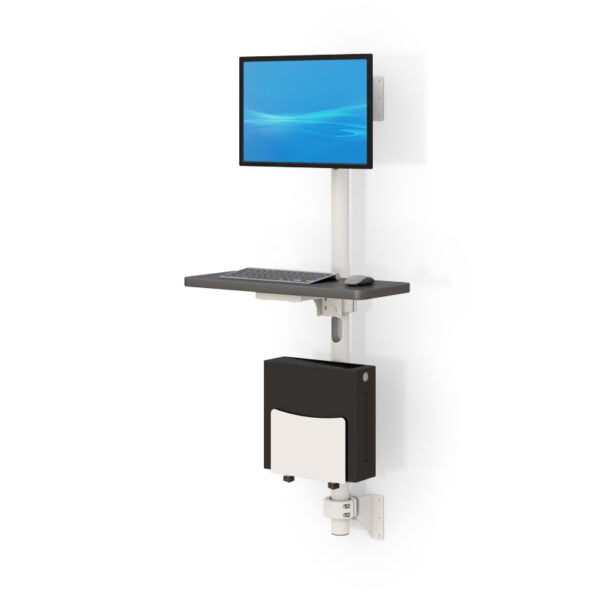 Wall Mount Track Pole Medical Computer Work Station