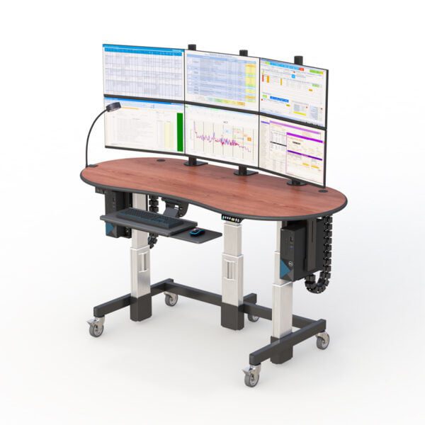 AFC's Single Tier Rolling Desk: A compact and mobile desk perfect for small spaces. Roll it wherever you need to work or study!