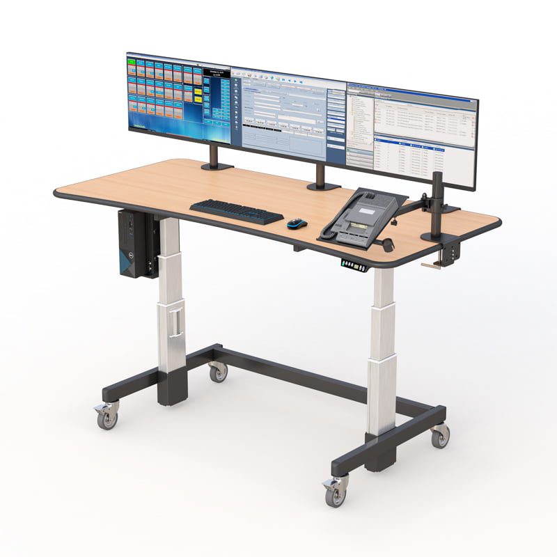 AFC's single tier steel frame desk, a stylish addition to your workspace.