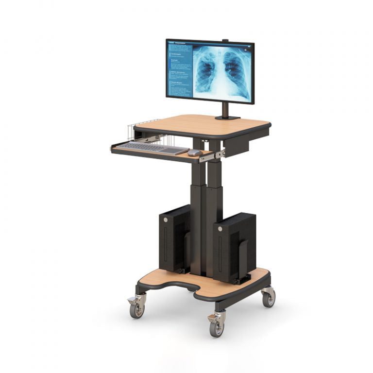 Rolling Medical Computer Cart