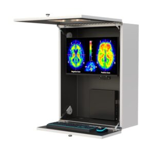 Medical Wall Mount Computer Workstation with Retractable Monitor from AFC: A Space-Saving Solution