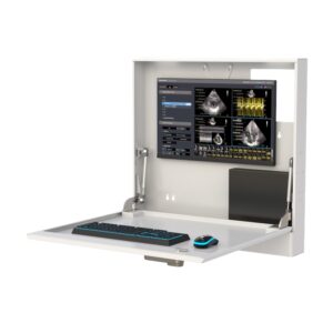 Secure Wall-Mounted Computer Workstation with Metal Enclosure from AFC