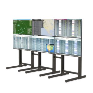 Soporte de suelo para seis pantallas planas