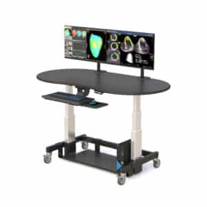 AFC Medical Furniture: Adjustable Standing Corner Desk - Maximize Productivity in Compact Spaces