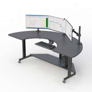 Mesa de trabajo para ordenador en forma de U