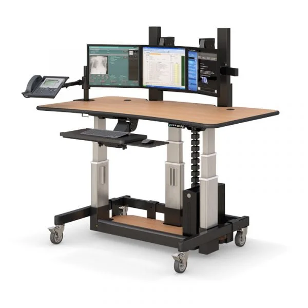 Diagnostic Radiology PACS System Adjustable Height Desk