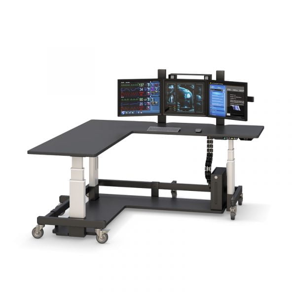 Ergonomic Standing PACS System Image Reading Desks for Radiologist