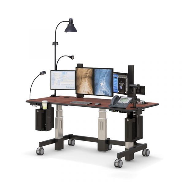 Height Adjustable Computer Standing Desk For Imaging Center