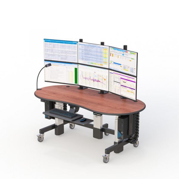 adjustable rolling sit stand desk