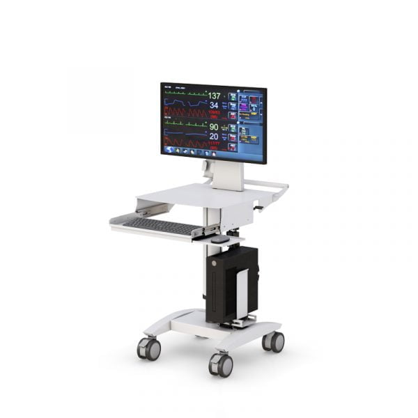 Adjustable Medical Mobile Computer Server Cart