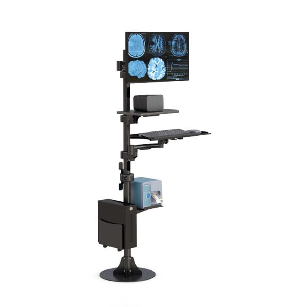 Adjustable Floor Standing Computer Monitor Stand