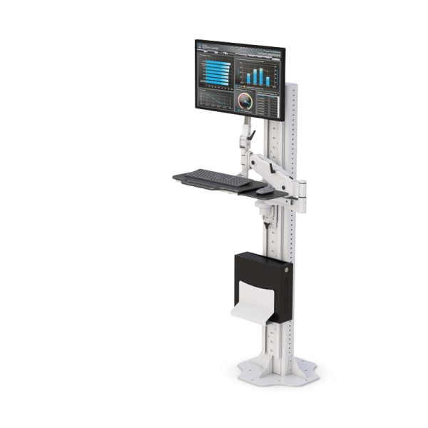 Adjustable Floor Stand Computer Monitor Swing Arm