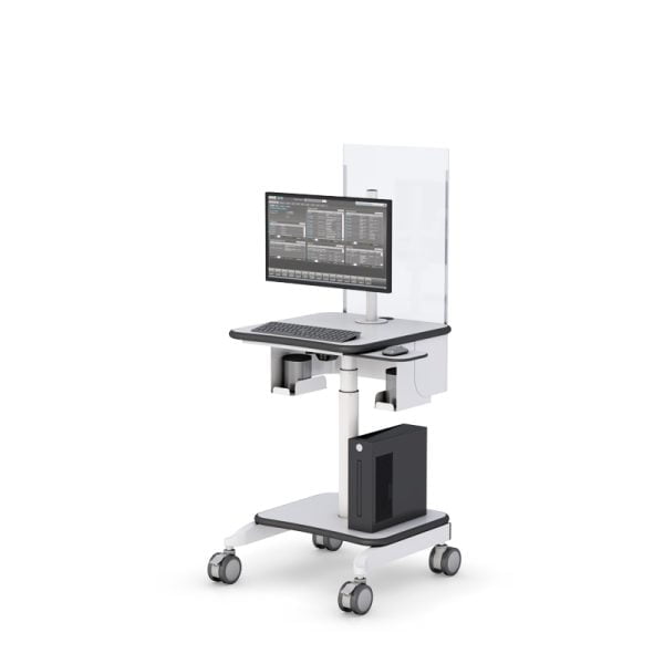 Adjustable Ergonomic Telemedicine Rolling Monitor Stand