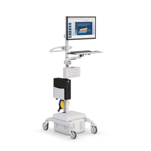 Adjustable Medical Computer Pole Cart