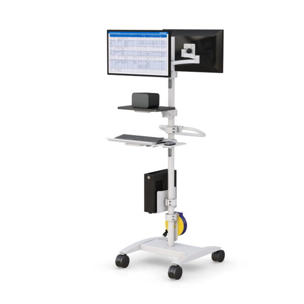 Ergonomic Mobile Medical Computer Stand Cart