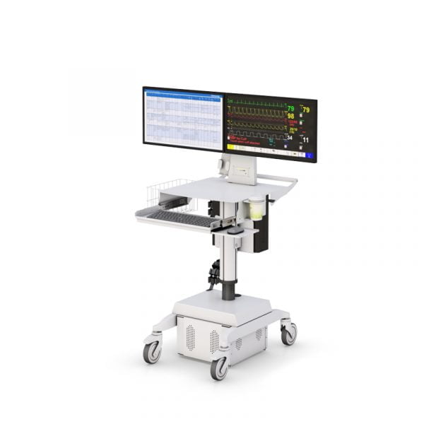 Computer Cart on Wheels for Hospitals