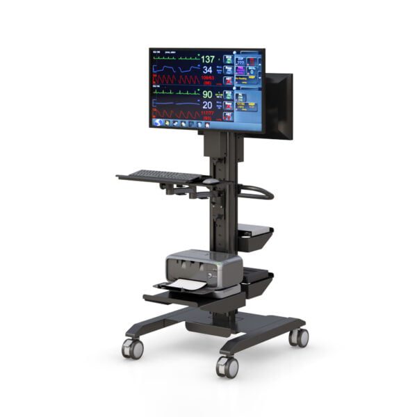 Medical Rolling Monitor Computer Cart