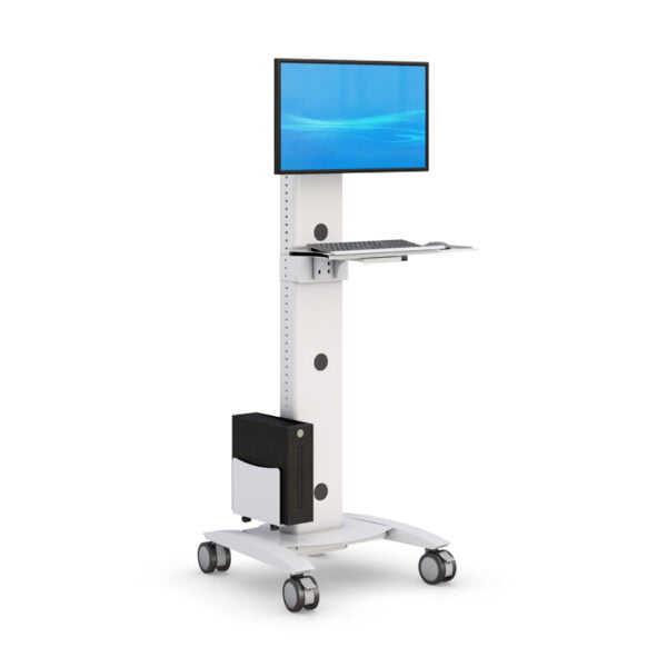 Ergonomic Medical Rolling Computer Workstation with Mobile Monitor Stand