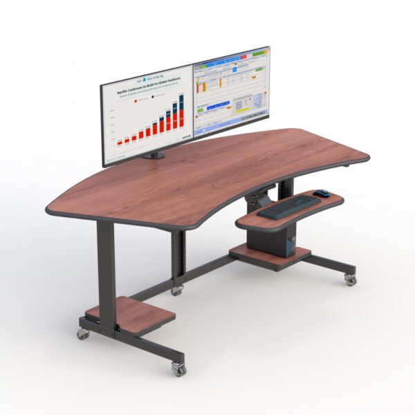 AFC Dual Monitor Curved Shape Workstation