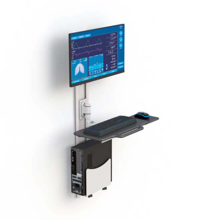 Track Mounted Computer Computer Wall Mount Track Workstation
