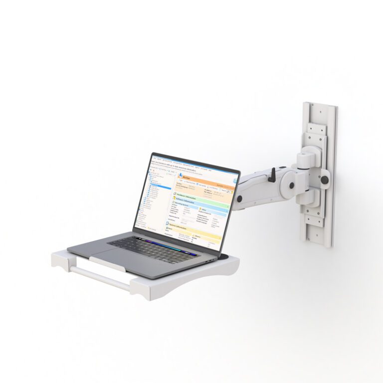 Computer Arm For Racks Wall Mount Track Laptop Arm with Foldable Tray
