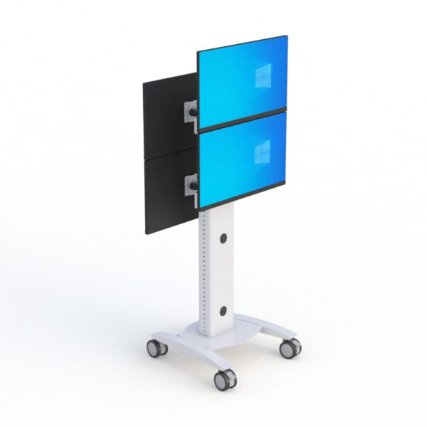 AFC Medical Furniture Rolling PC Monitor Computer Cart - Ergonomic Workstation on Wheels - Image 7