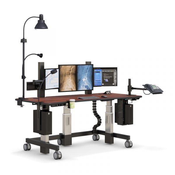 Adjustable Sit Stand Desk for Imaging Center