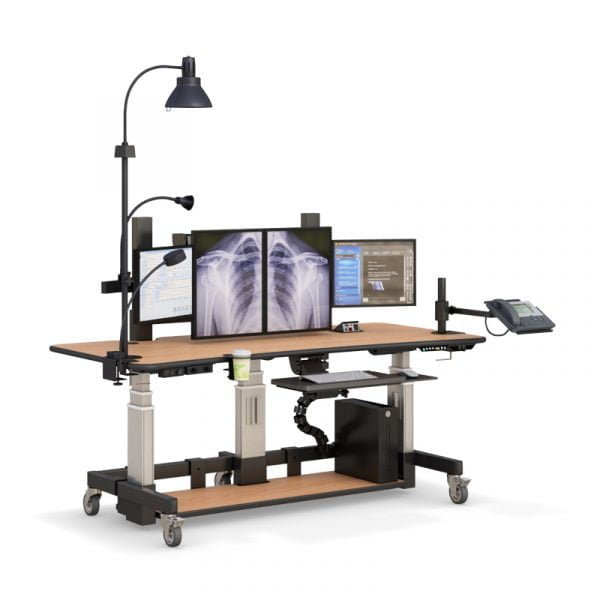 Ergonomic Height Adjustable Stand-Up Desk for Radiology Imaging